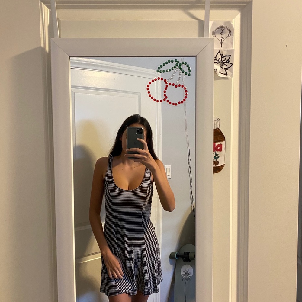 Black and White Billabong Striped Dress